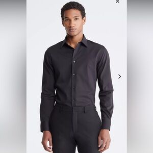 Calvin Klein - Sim Fit - Performance Men's Charcoal Dress Shirt